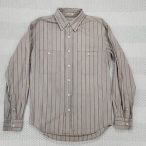 American Eagle Men’s Gray Button Down Shirt Sz X Small Vintage Slim Fit INSP 08